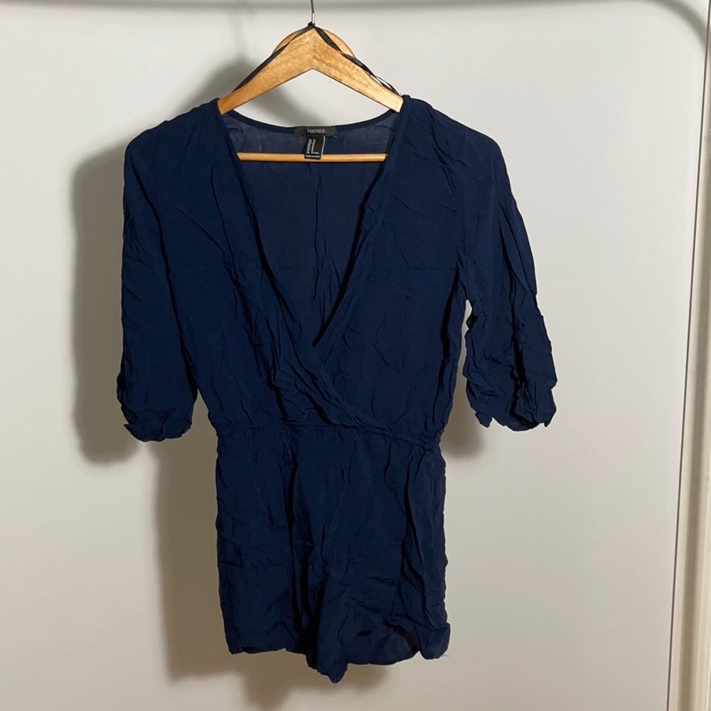 Forever 21 Wrap Front Flowy Romper